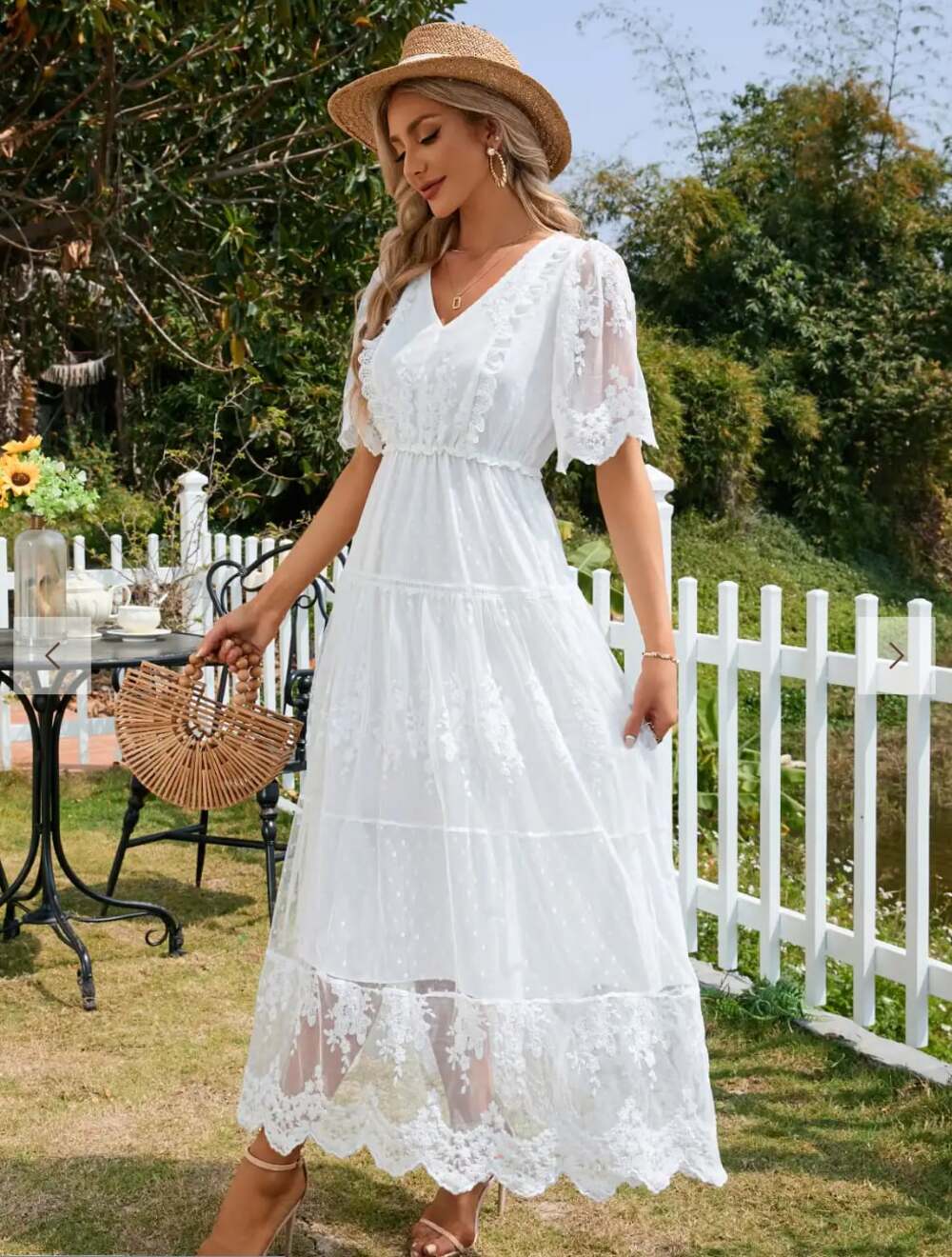 JJ's House Magalie lace maxi dress boho girlhood core coquette romantic large